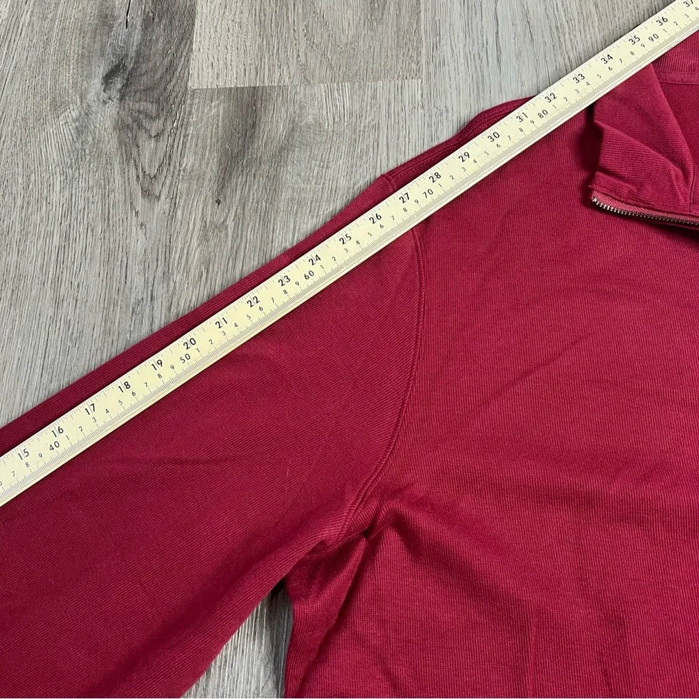 New Polo Ralph Lauren Sweater Mens XXL Red Estate Rib 1/4 Zip Pullover Pony Logo